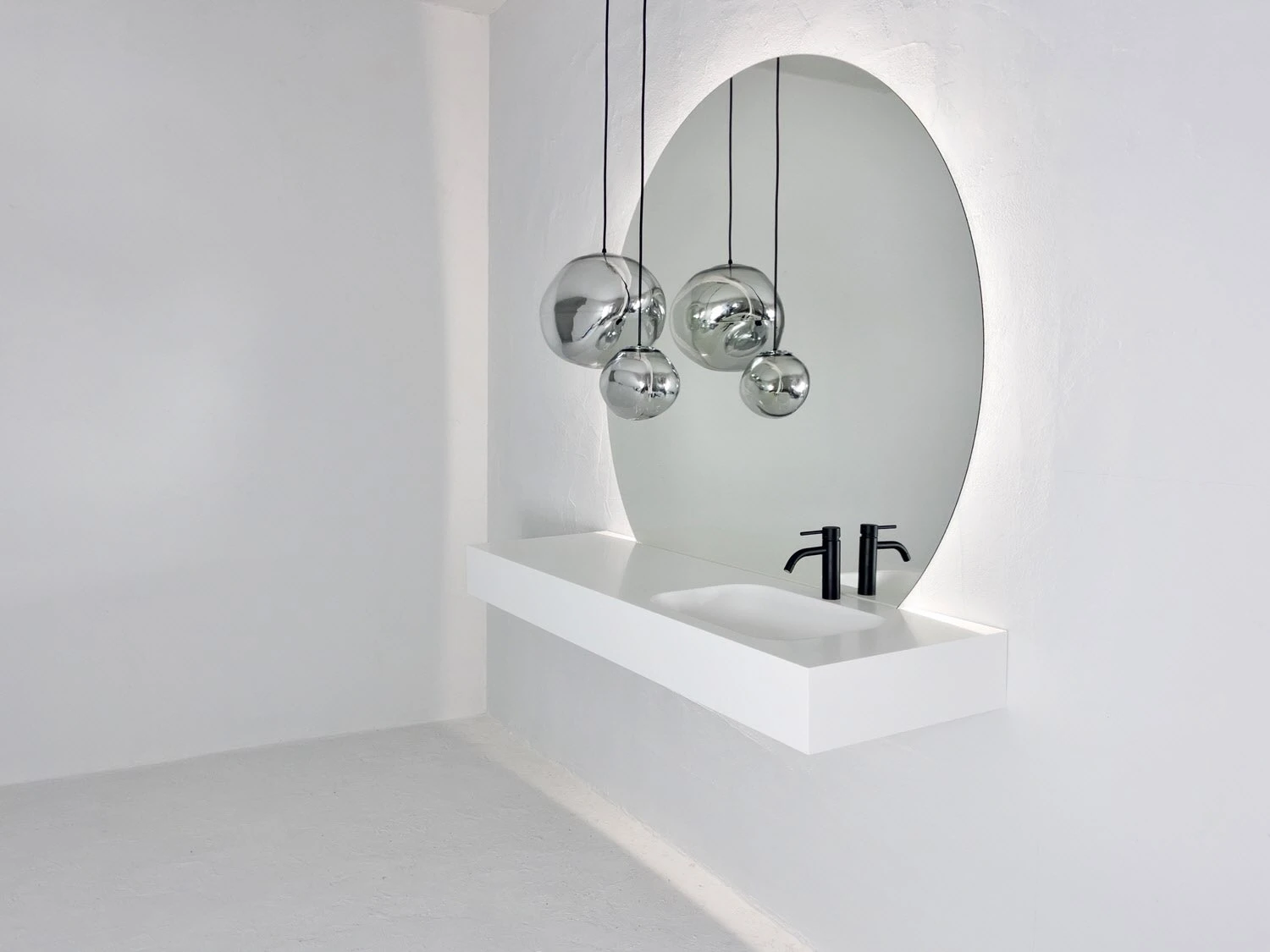 Pianura Emilia Badmöbel Set 160 Cm Mit LED-Lichtspiegel Und Hängeleuchten, Becken Rechts 2 Pianura Emilia Badmöbel Set 160 Cm Mit LED-Lichtspiegel Und Hängeleuchten, Becken Rechts – Bild 2