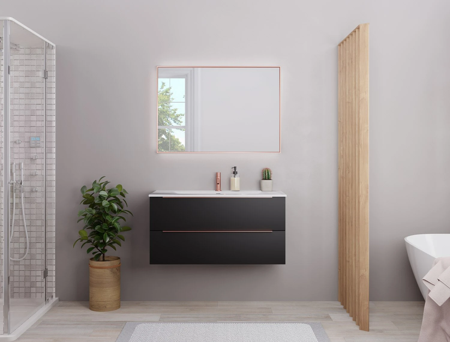 Pianura Lucia Badmöbel Set 62 Cm Mit LED-Lichtspiegel 6 Pianura Lucia Badmöbel Set 62 Cm Mit LED-Lichtspiegel – Bild 6