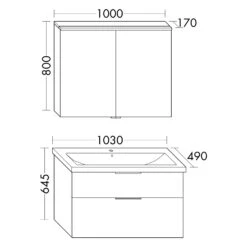 Burgbad Eqio Möbelkombination Inkl. Keramik-Waschtisch 103 Cm, Mit Stangengriff P95 -Badmöbel Verkäufe burgbad eqio moebelkombinationen inkl keramik waschtisch 12505999