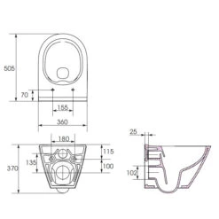 Cersanit City Oval Wand-WC Spülrandlos -Badmöbel Verkäufe cersanit badkeramik city wc oval wand 4983836