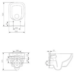 Cersanit Crea Wand-WC Eckig Spülrandlos -Badmöbel Verkäufe cersanit badkeramik crea wc wand eckig 4940021