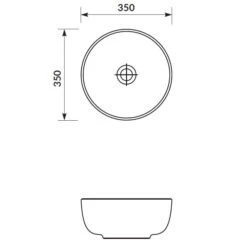 Cersanit Moduo Aufsatz-Waschtisch Ø 35 Cm Rund Ohne Hahnloch Und Ohne Überlauf -Badmöbel Verkäufe cersanit badkeramik moduo aufsatz waschtisch dm 4984217