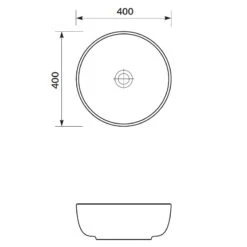 Cersanit Moduo Aufsatz-Waschtisch Ø 40 Cm Rund Ohne Hahnloch Und Ohne Überlauf -Badmöbel Verkäufe cersanit badkeramik moduo aufsatz waschtisch dm 4984226
