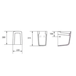 Cersanit Carina Halbsäule Zu Waschtisch 60 Und 70