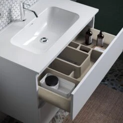 COSMIC B-Best Badmöbel Set 120 Cm Mit Spiegel Und Wandleuchte -Badmöbel Verkäufe cosmic badmoebel best set 120 cm 10901195