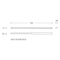 Cosmic Wish Möbelgriff (2er Set) 100 Cm Asymmetrische Form -Badmöbel Verkäufe cosmic badmoebel wish zubehoer moebelgriff 2er 12491116