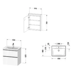 Duravit D-Neo Möbelset Mit Spiegelschrank 65 Cm -Badmöbel Verkäufe duravit neo badmoebel moebelsets mit spiegelschrank 5377724