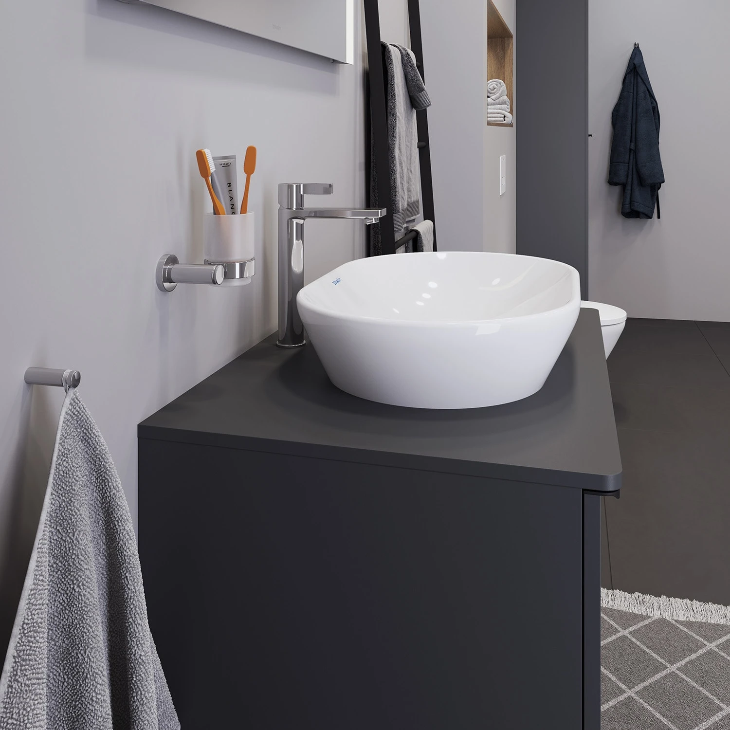 Duravit D-Neo Aufsatzbecken Oval 60 Cm, Ohne Hahnloch, Ohne Überlauf 5 Duravit D-Neo Aufsatzbecken Oval 60 Cm, Ohne Hahnloch, Ohne Überlauf – Bild 5