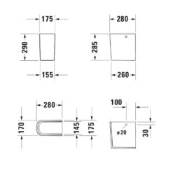 Duravit No. 1 Halbsäule -Badmöbel Verkäufe duravit no 1 waschtische halbsaeule 8733290