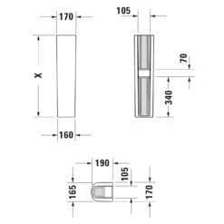 Duravit No. 1 Standsäule -Badmöbel Verkäufe duravit no 1 waschtische standsaeule 8733287