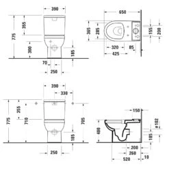 Duravit No. 1 Stand-WC Kombination Rimless -Badmöbel Verkäufe duravit no 1 wc stand kombination 8739734