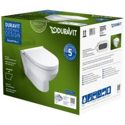 Duravit No. 1 Wand-WC Rimless Set, Compact-Tiefspüler -Badmöbel Verkäufe duravit no 1 wc wand set 8739926