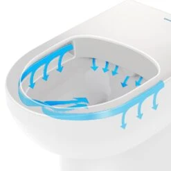 Duravit No. 1 Wand-WC Rimless Set, Compact-Tiefspüler -Badmöbel Verkäufe duravit no 1 wc wand set 8740043