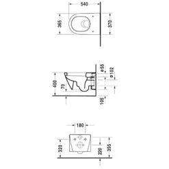 Duravit Starck 2 Wand-WC -Badmöbel Verkäufe duravit starck 2 wc wand 253409 709328