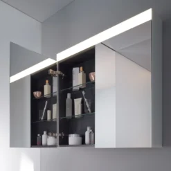 Duravit XBase MöbelSet 123 Cm, Mit Spiegelschrank, 2 Hahnlöcher, Ohne Ablagefläche -Badmöbel Verkäufe duravit xbase moebelset 123 cm mit 4383821