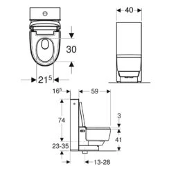 Geberit AquaClean Mera Classic WC Komplettanlage Stand-WC Mit Frontverkleidung