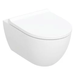 Geberit Acanto Set Wand-WC Tiefspüler, Geschlossene Form, TurboFlush, Mit WC-Sitz
