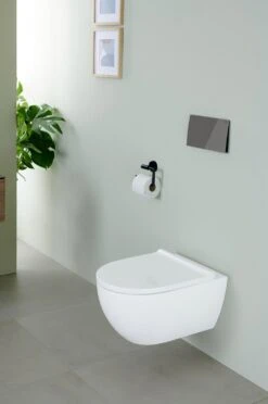 Geberit Acanto Set Wand-WC Tiefspüler, Geschlossene Form, TurboFlush, Mit WC-Sitz -Badmöbel Verkäufe geberit badkeramik und badmoebel acanto wcs 11051461