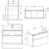 Geberit ICon Unterschrank Für Waschtisch 90 Cm, Mit 2 Schubladen