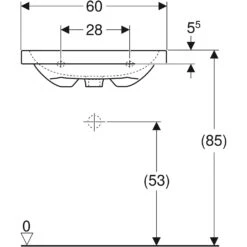 Geberit ICon Light Waschtisch 60 Cm Ohne Hahnloch, Ohne Überlauf -Badmöbel Verkäufe geberit badkeramik und badmoebel icon waschtische 4537523