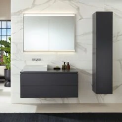 Geberit ONE Aufsatzwaschtisch, Ohne Hahnloch, Ohne Überlauf, Abgang Horizontal -Badmöbel Verkäufe geberit badkeramik und badmoebel one waschtische 7214892