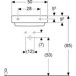 Geberit ONE Aufsatzwaschtisch, Ohne Hahnloch, Ohne Überlauf, Abgang Horizontal -Badmöbel Verkäufe geberit badkeramik und badmoebel one waschtische 7215243