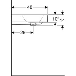 Geberit ONE Waschtisch 120 Cm, Abgang Vertikal, 1 Hahnloch, Ohne Überlauf -Badmöbel Verkäufe geberit badkeramik und badmoebel one waschtische 7215417