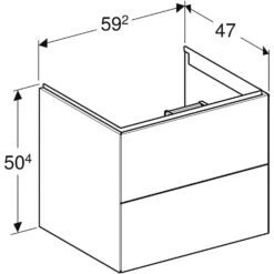 Geberit ONE Waschtischunterschrank, 2 Schubladen, 60 Cm -Badmöbel Verkäufe geberit badkeramik und badmoebel one waschtischunterschrank 7217907