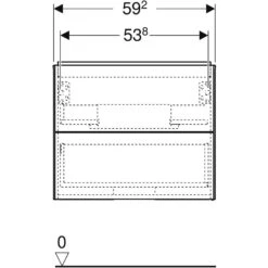 Geberit ONE Waschtischunterschrank, 2 Schubladen, 60 Cm -Badmöbel Verkäufe geberit badkeramik und badmoebel one waschtischunterschrank 7218291