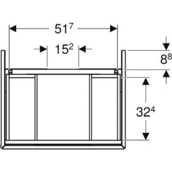 Geberit ONE Waschtischunterschrank, 2 Schubladen, 60 Cm -Badmöbel Verkäufe geberit badkeramik und badmoebel one waschtischunterschrank 7219059