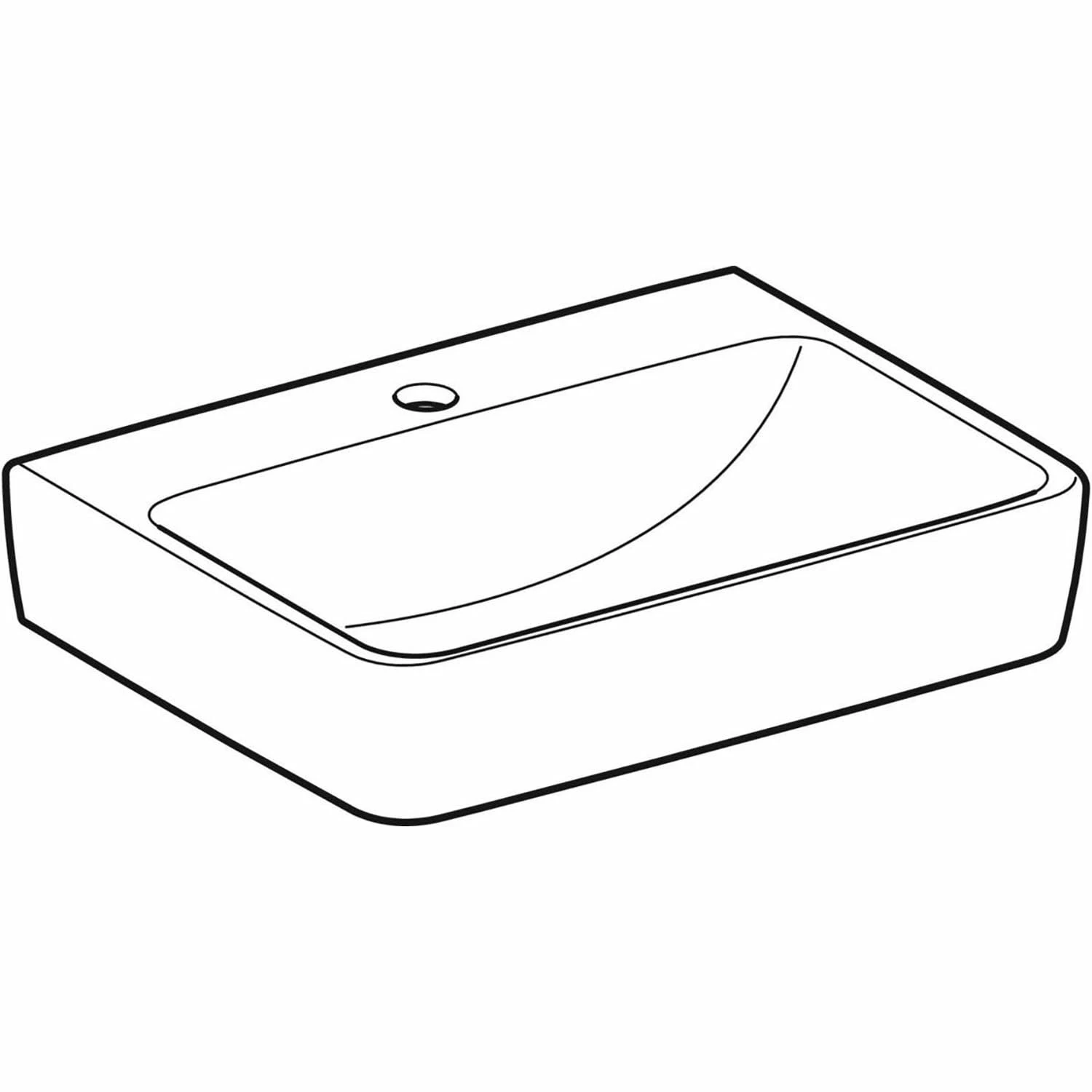 Geberit Renova Plan Handwaschbecken 50 Cm Mit Hahnloch Mittig, Ohne Überlauf 1 Geberit Renova Plan Handwaschbecken 50 Cm Mit Hahnloch Mittig, Ohne Überlauf