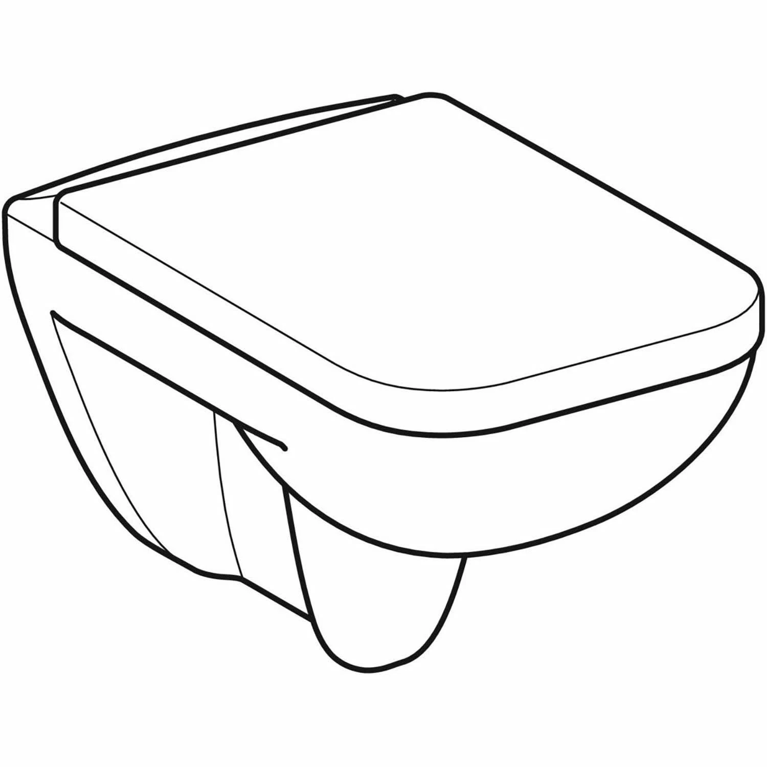 Geberit Renova Plan Set Wand-WC Tiefspüler, Mit WC-Sitz 1 Geberit Renova Plan Set Wand-WC Tiefspüler, Mit WC-Sitz