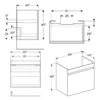 Geberit Renova Plan Unterschrank Für Waschtisch 75 Cm, Mit 1 Schublade Und 1 Innenschublade