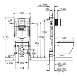 GROHE Solido 5 In 1-Set Für Wand-WC Mit Euro-Keramik, Bauhöhe 113,5 Cm -Badmöbel Verkäufe grohe installationssysteme unterputz spuelkaesten solido 5 8733362