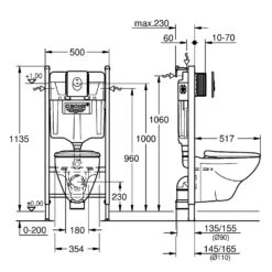 GROHE Solido Compact 4 In 1-Set Mit Keramik, Bauhöhe 113 Cm -Badmöbel Verkäufe grohe installationssysteme unterputz spuelkaesten solido compact 6154156