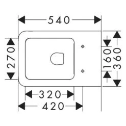 Hansgrohe EluPura Q Wand WC 540 Spülrandlos, Mit HygieneEffect -Badmöbel Verkäufe hansgrohe badkeramik elupura q wand wc 12116783