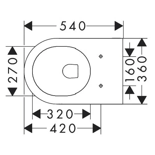 Hansgrohe EluPura S Wand WC 540 Spülrandlos 4 Hansgrohe EluPura S Wand WC 540 Spülrandlos – Bild 4
