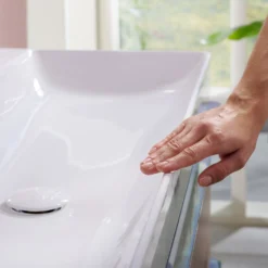 Hansgrohe Xelu Q Waschbecken 120 X 48 Cm Ungeschliffen, Mit 2x 1 Hahnloch -Badmöbel Verkäufe hansgrohe badkeramik xelu q waschbecken 120 12107907