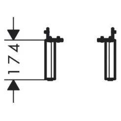 Hansgrohe Xelu Q Möbelfüße -Badmöbel Verkäufe hansgrohe zubehoer badmoebel xelu q moebelfuesse 12123290