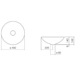 Alape Terra Schalenbecken, SB.Terra450 Ø 45 Cm -Badmöbel Verkäufe hersteller alape schalenbecken terra sb terra450 3021113