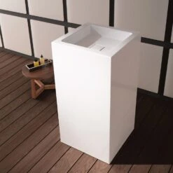 Alape Säulen-Waschtisch WT.RX450QS, Quadratisch 45,5 X 45,5 Cm