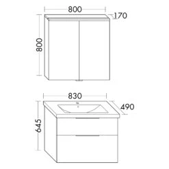 Burgbad Eqio Möbelkombination Inkl. Keramik-Waschtisch 83 Cm, Mit Griff G0146 -Badmöbel Verkäufe hersteller burgbad eqio moebelkombinationen inkl keramik 12505783
