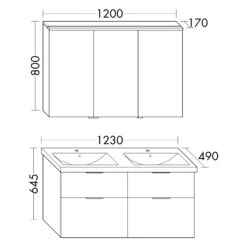 Burgbad Eqio Möbelkombination Inkl. Keramik-Doppelwaschtisch 123 Cm, Doppeltür Spiegelschrank Links, Mit Griff G0200 -Badmöbel Verkäufe hersteller burgbad eqio moebelkombinationen inkl keramik 12506329