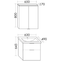 Burgbad Eqio Möbelkombination Inkl. Keramik-Waschtisch 65 Cm, Mit Stangengriff P95 -Badmöbel Verkäufe hersteller burgbad eqio moebelkombinationen inkl keramik 1440260