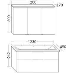 Burgbad Eqio Möbelkombination Inkl. Keramik-Doppelwaschtisch 123 Cm Links, Mit Stangengriff P95 -Badmöbel Verkäufe hersteller burgbad eqio moebelkombinationen inkl keramik 1440296