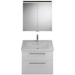 Burgbad Eqio Möbelkombination Inkl. Keramik-Waschtisch 83 Cm, Mit Stangengriff P95