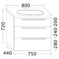 Burgbad Euro Waschtischunterschrank 75 Cm, 1 Schublade, 2 Auszüge -Badmöbel Verkäufe hersteller burgbad euro waschtischunterschraenke waschtischunterschrank 75 2659612