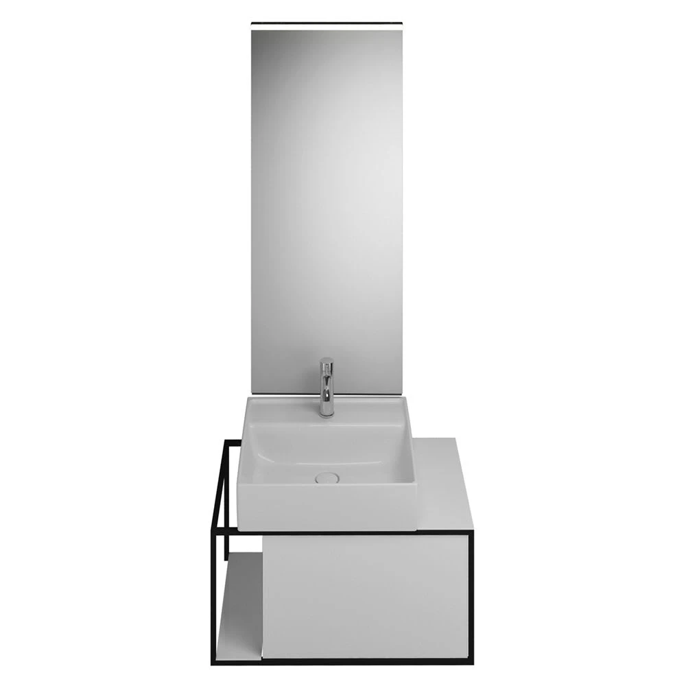 Burgbad Junit Möbelkombination 76,5 Cm Inkl. Keramik-Waschtisch Links