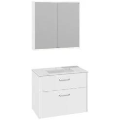 Dansani Play Möbelset Inkl. Spiegelschrank "CH" Und Waschtischunterschrank Mit 2 Schubladen, 80,5 Cm -Badmöbel Verkäufe hersteller dansani moebel sets mit spiegel 3550205