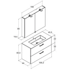 Dansani Play Möbelset Inkl. Spiegelschrank "CH" Und Waschtischunterschrank Mit 2 Schubladen, 100,2 Cm -Badmöbel Verkäufe hersteller dansani play moebel sets mit 3564776